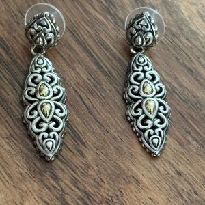 Jai John Hardy Elegant Silver and  14k Gold Drop Earrings